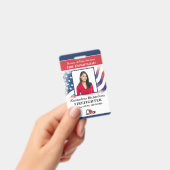 消防署の従業員の消防士の写真IDカード バッジ (手持ち)