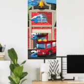 消防署の成長図 ポスター (ホームオフィス)