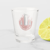 消防署の救助と保護のロゴ ショットグラス (裏面)