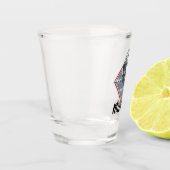 消防署の救助と保護のロゴ ショットグラス (左)