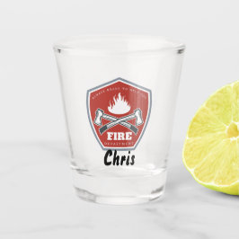 消防署の救助と保護のロゴ ショットグラス