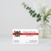 消防署の消防カスタム部ロゴ 名刺 (スタンド正面)