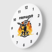 消防署の炎 ラージ壁時計 (傾斜)