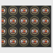 消防署の金ゴールドおよび銀製の妻のバッジ ラッピングペーパー (フラット)