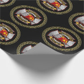 消防署の金ゴールドおよび銀製の妻のバッジ ラッピングペーパー (角)