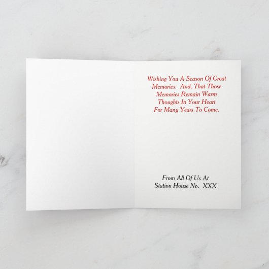 消防署アイコンはクリスマスカードをカスタマイズ シーズンカード (内部)