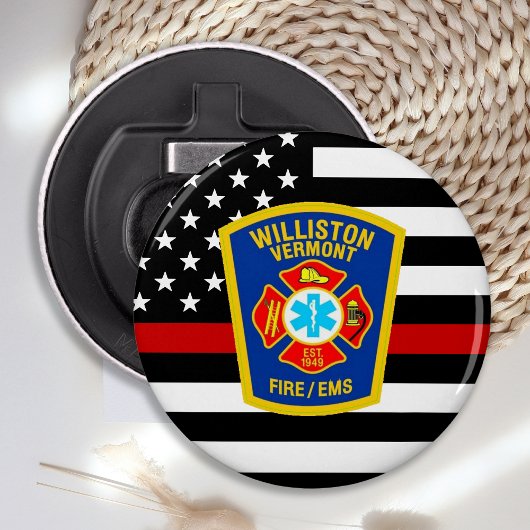 消防署カスタム名ロゴ消防士 栓抜き