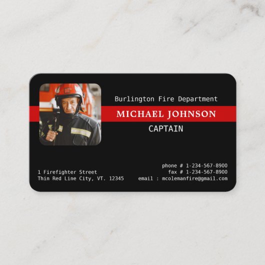 消防署カスタム 名刺 (正面)