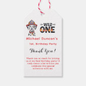 消防署ダルマチアン犬1st.誕生日ありがとう ギフトタグ (正面)