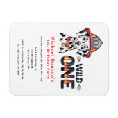 消防署ダルマチアン犬1st.誕生日パーティー マグネット (横)