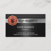 消防署ダークモダンメタル 名刺 (正面)