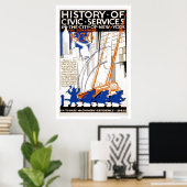 消防署トラックNYC 1936 WPA ポスター (ホームオフィス)