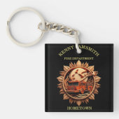 消防署バッジの威信、名誉 キーホルダー (正面)