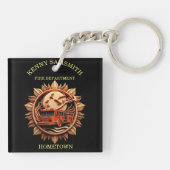 消防署バッジの威信、名誉 キーホルダー (裏面)