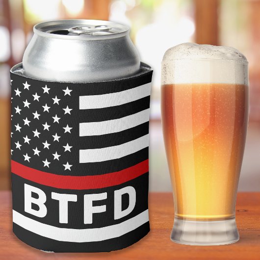 消防署パーソナライズされた薄い赤い線Coo 缶クーラー