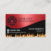 消防署ファイアマンレッドモダン消防士 名刺 (正面)