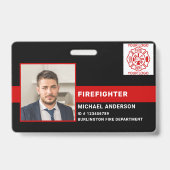 消防署ファイアマンID写真消防士ID バッジ (Front)