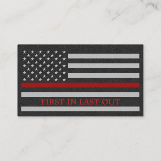 消防署フェイク革ファイアマン消防士 名刺 (裏面)