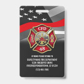 消防署フォト消防士IDバッジ バッジ (裏面)