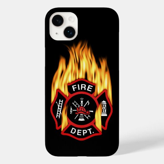 消防署フレーミングバッジ Case-Mate iPhoneケース (裏面)
