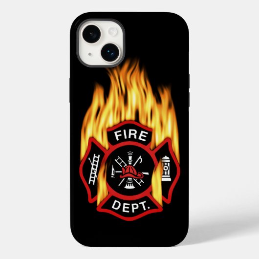 消防署フレーミングバッジ Case-Mate iPhoneケース (裏面)