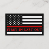 消防署マルチーズクロス赤線消防士 名刺 (裏面)