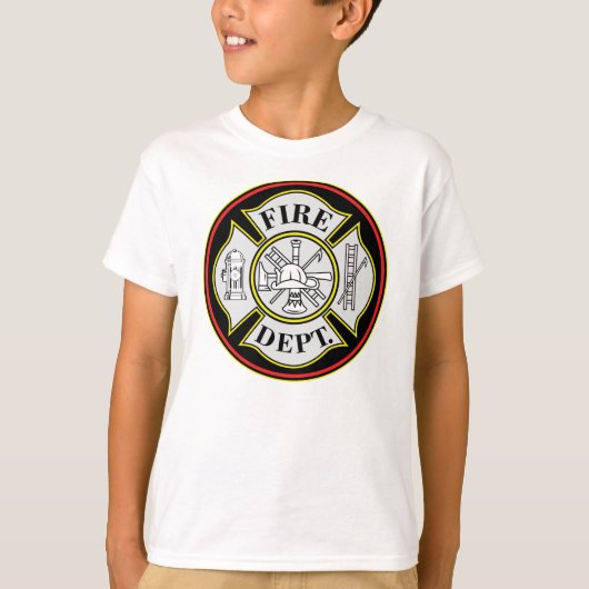 消防署ラウンドバッジ Tシャツ (正面)