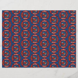 消防署ロゴパターンスクラップブック紙