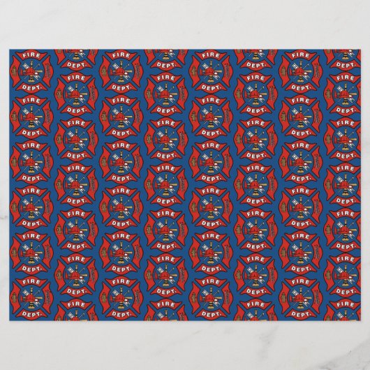 消防署ロゴパターンスクラップブック紙 (正面)