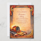 消防署卒業式 招待状 (正面)