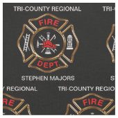 消防署名と消防署名 ファブリック (クローズアップ)