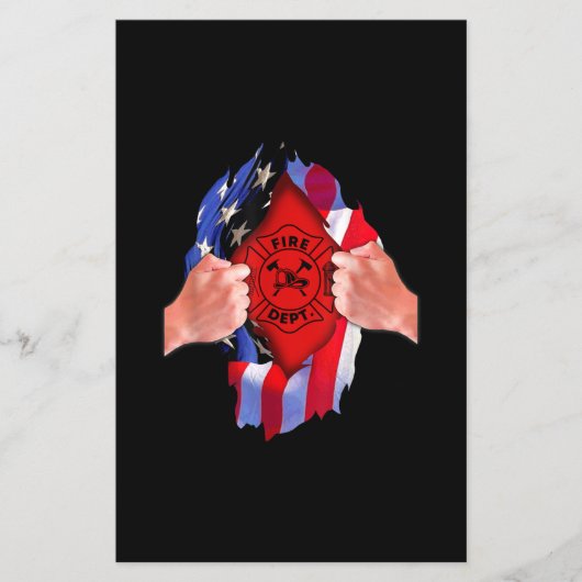 消防署旗 消防士 細い赤い線 チラシ (正面)