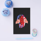 消防署旗 消防士 細い赤い線 チラシ (シングル)