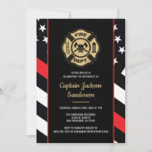 消防署消防士の退職 招待状 (正面)