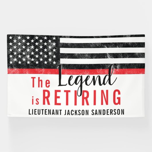 消防署消防士の退職 横断幕 (横)