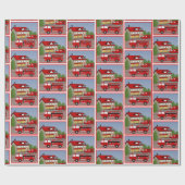 消防署消防車救急車消防士 ラッピングペーパー (フラット)