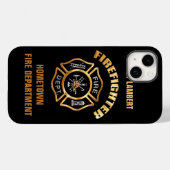 消防署金ゴールド名テンプレート Case-Mate iPhoneケース (裏面 (横))