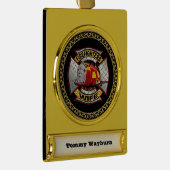 消防署金ゴールド・銀夫人バッジ ゴールドプレートバナーオーナメント (右)