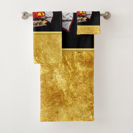 消防署金ゴールド・銀夫人バッジ バスタオルセット (インサイチュ)