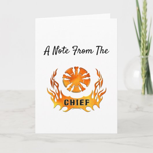 消防署長のメモ カード (正面)