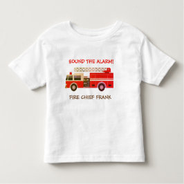 消防署長の消防車の消防車の幼児Tシャツ トドラーTシャツ