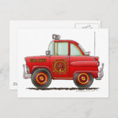 消防署長の自動車消防士 ポストカード (正面/裏面)