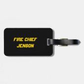 消防署長エパウレット金ゴールドバンドラゲッジタグ ラゲッジタグ (裏面横)