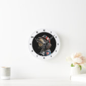 消防署長ワイヤヘアドチャンドッグラウンドC ラウンド壁時計 (ホーム)