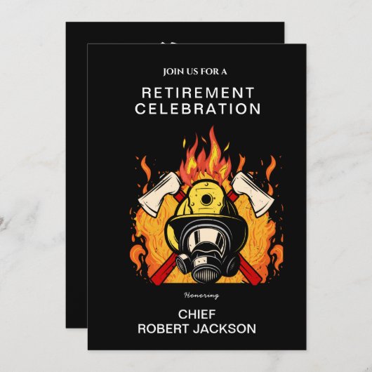 消防署長招待状 招待状 (正面/裏面)