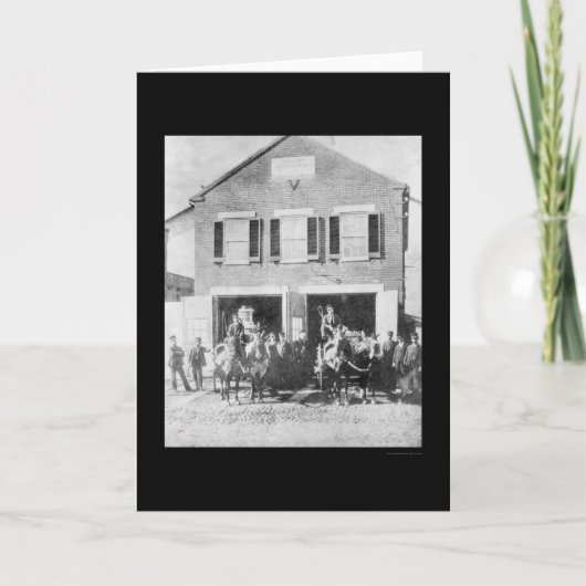 消防署1912年の前の消防士そして装置 カード (正面)