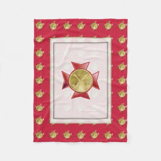 消防署2ブグルカスタム フリースブランケット (正面)