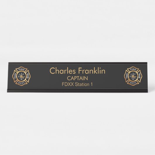 消防署 デスクネームプレート (正面)