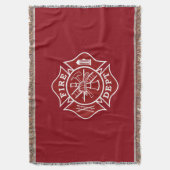 消防署/マルチーズクロスブランケット スローブランケット (正面縦)