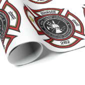 消防署 ADD NAME 消防士バッジ レスキュー ラッピングペーパー (ロールコーナー)